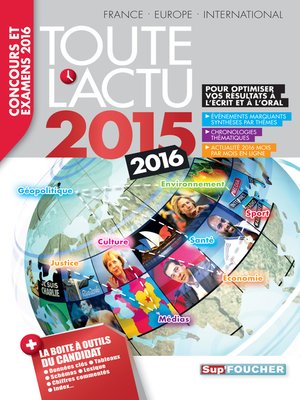 cover image of Toute l'actu 2015 Sujets et chiffres de l'actualité 2015--Concours & examens 2016
